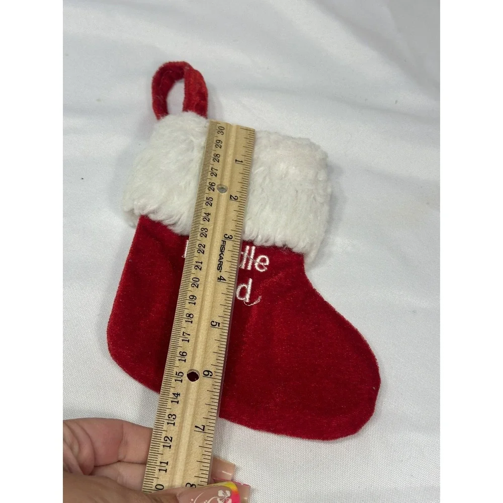 mini small red white christmas stocking family member MIDDLE CHILD‎